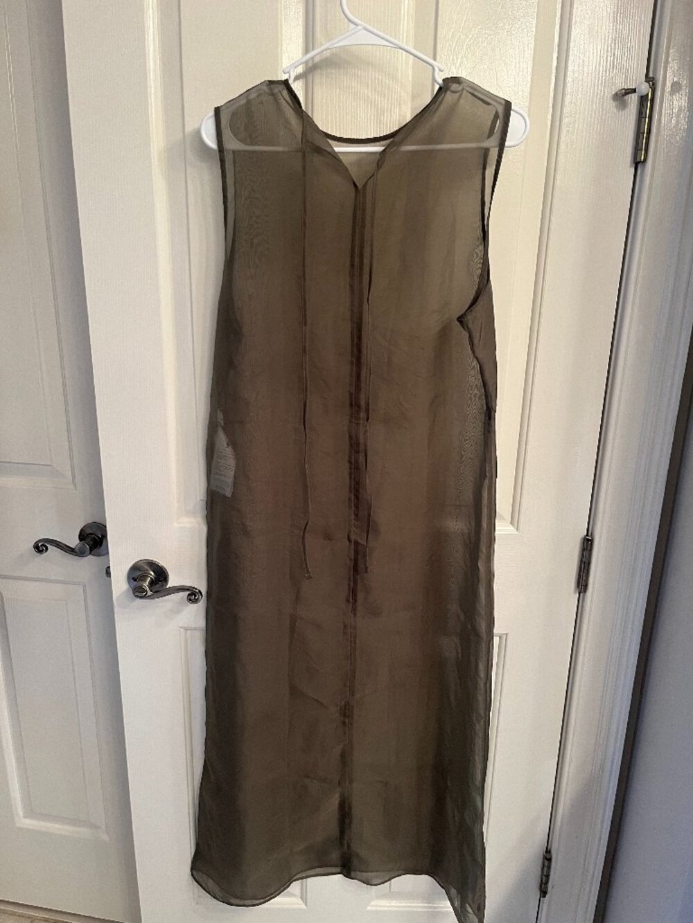 The Frankie Shop  Corindi Sheer Organza Dress - Olive